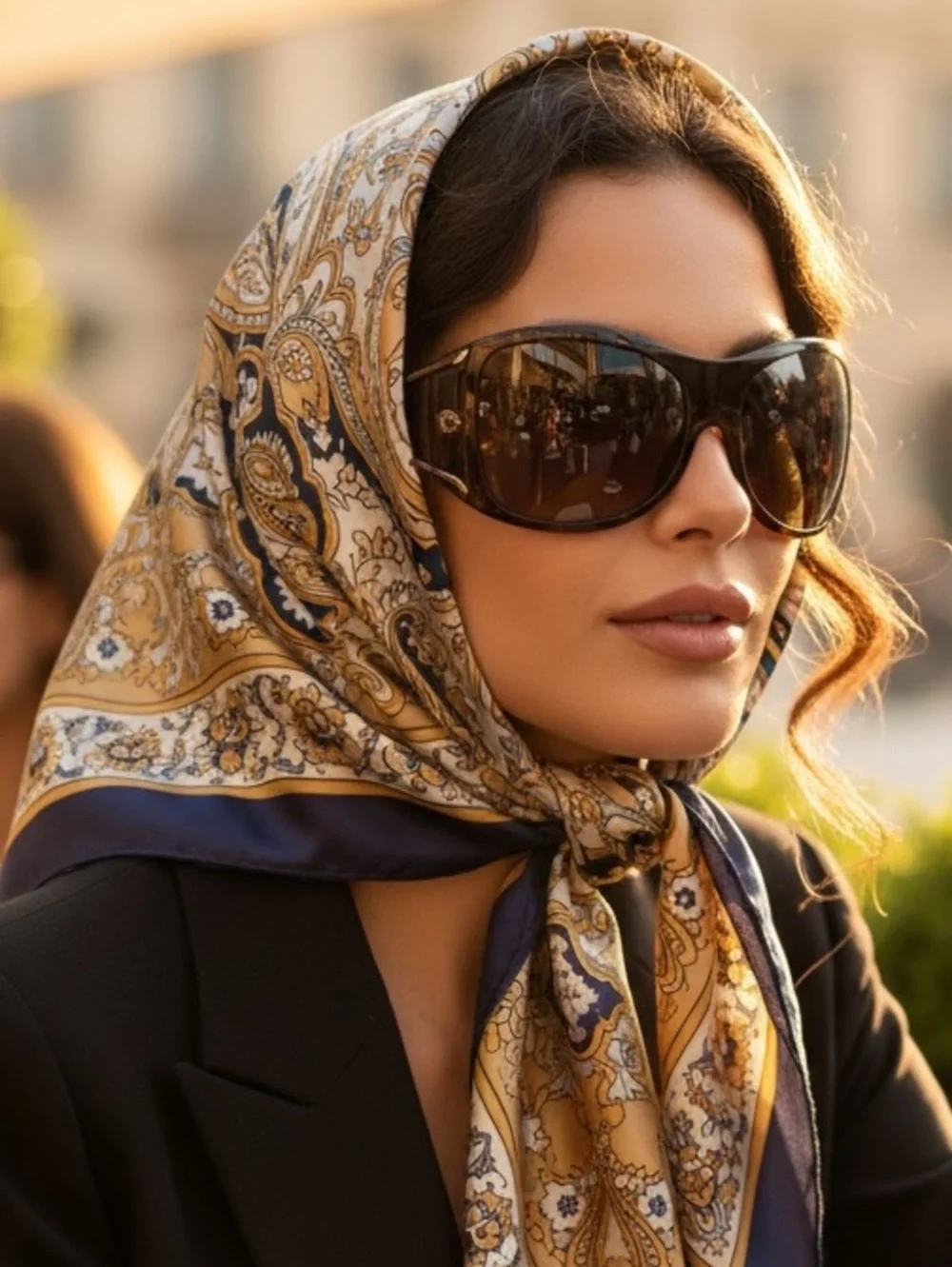 Versace Tortoiseshell Medusa Sunglasses Gold Split Temple Eyewear
